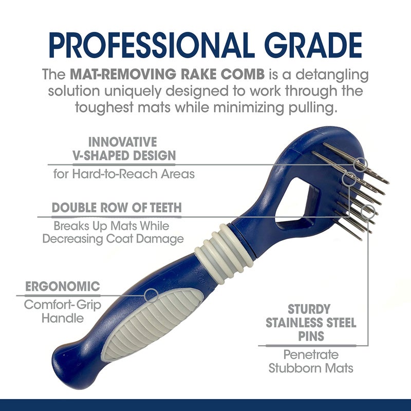 Four Paws Magic Coat Professional Series Grooming Dematting Comb for Dogs, 1 Count - Image 2